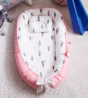 Portable Baby NEST Cotton Infant Baby Bed Simulating Baby Crib Bumper Portable Travelling Babies Bed