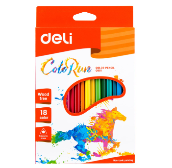 Deli C00110 Colorun Colored Pencil 18 Colors [79C00110]