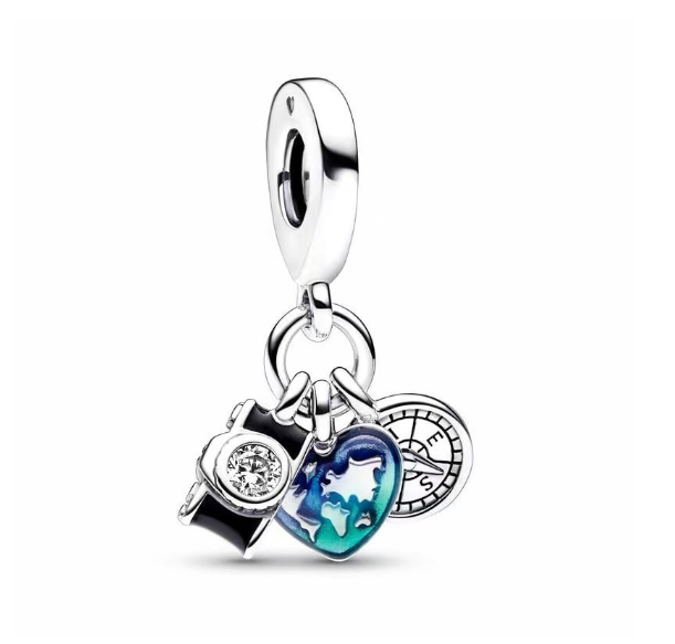 Clover Sea Turtle Cherry Charms 925 Silver Bracelet Accessories Lovers Diamond Inlaid Beads 0018