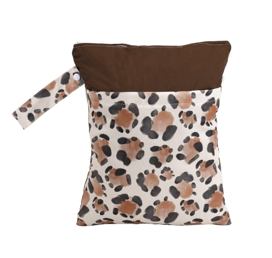 Reusable Waterproof Pattern Double Pocket Diaper Wet Bag DWB20