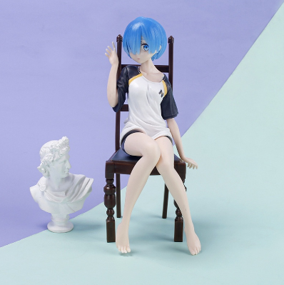 Re Rem Action Figure Gift Doll Ram Anime Figure Life In A Different World From Zero T-Shirt Girl Action Figure Toy