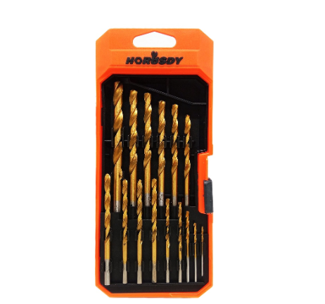 Standard Professional Tools 15pcs HSS Titanium Drill Set High Quality Hardware Set (SD0706)