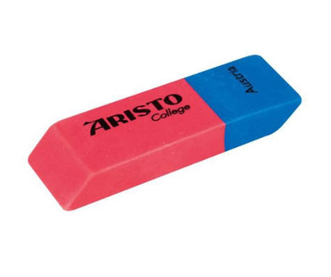 Aristo Rubber Eraser College Natural Combination Blue & Red Ar87440