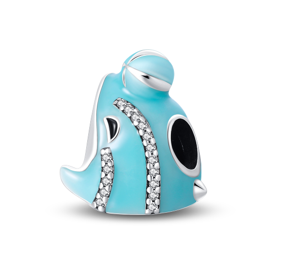 S925 Silver Pandora Same Design Glass Beads Sea Animal Butterfly Seahorse Sea Turtle Beads Suitable for Original Bracelets  08