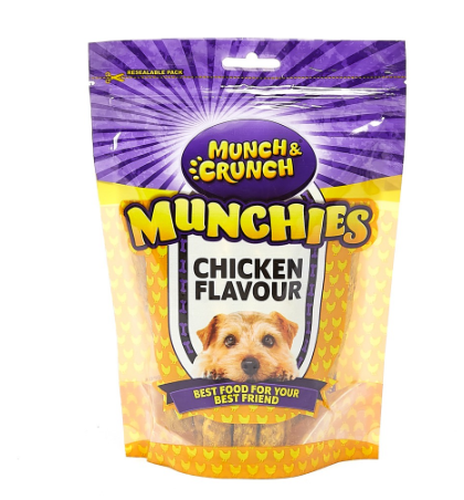 Munch & Crunch Munchies Dog Snack Chicken Flavoured 250g