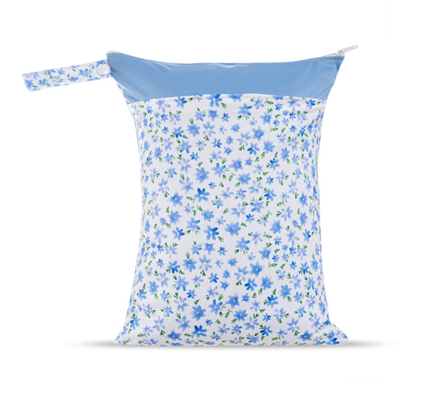 Reusable Waterproof Dry Double Pocket Cloth Handle Diaper Wet Bag 4