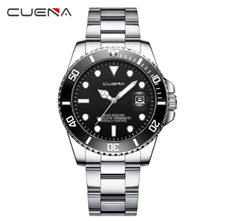 CUENA Men's Watch Original Brand Luminous Fashion Business Stainless Steel Waterproof 6004 006