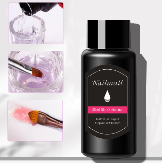OsNailmall Acrylic Nail Gel Liquid For Soak off UV LED Extension Gel Nail Brush Slice Tip Gel Nail Polish Manicure Gel Nail Slip Solution