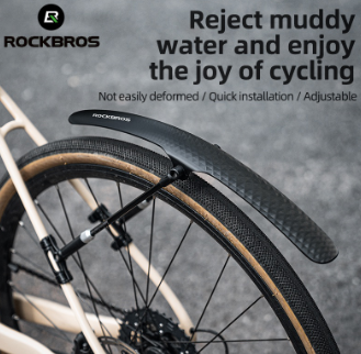 Rockbros Road Bike Fender 700C Dustproof Mud Guarad Wings Quick Release Touring Bike Durable Removable Easy Installation Bicycle Fender Bike Accessories