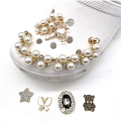Bling Shoe Decoration Charms Diamond Shoe Charms for Clog Sandals