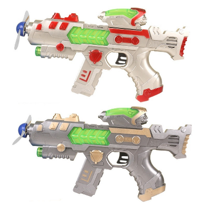 Children Boys Cool Rotating Electric Acousto-optic Music Gun Eight Tone Gun Toy