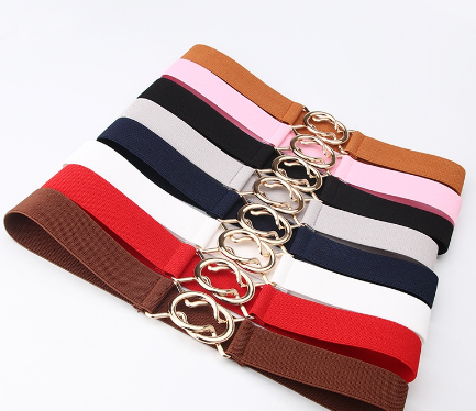 Elastic Belt Fashion Decorative Dress Shirt Pair Buckle Belt