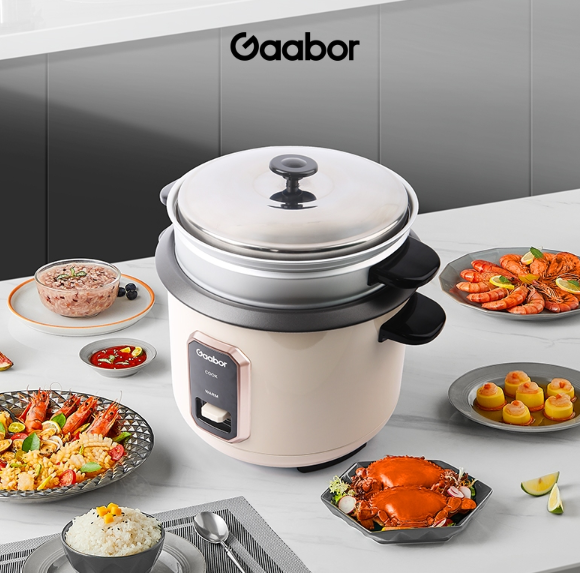 Gaabor Rice Cooker Accurate Temperature Control Equipped With Steamer Basket 4L Large Capacity
