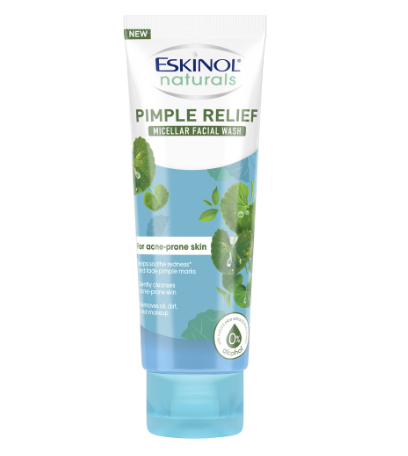 Eskinol Naturals Micellar Facial Wash Pimple Relief with Cica and Green Tea Extracts 100g