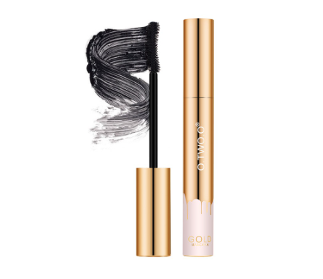 .TWO.O Gold Mascara Waterproof Long Lasting Curling Eyelashes Extension Black Color Beauty Cosmetic