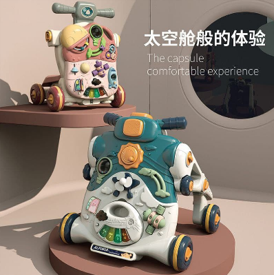 BYJ 5 in 1 Baby Walker Scooter Bike Activity Table Busy Table for Kids Walking Car Toy