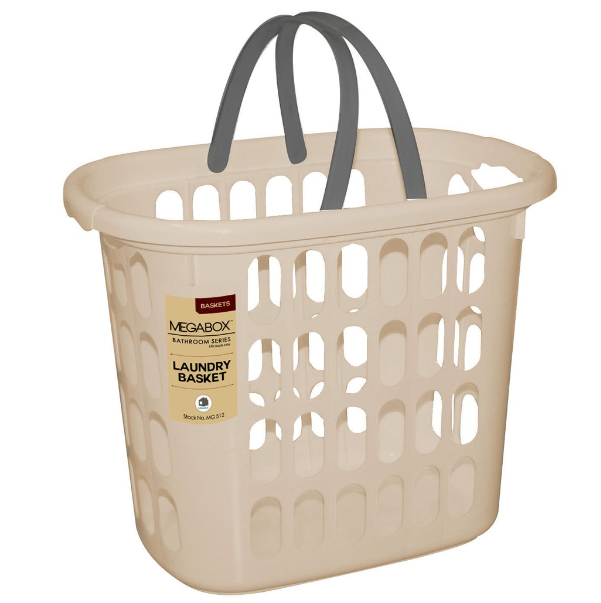 MEGABOX LAUNDRY BASKET 33L MEGABOX - GRAY