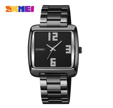 Skmei 2138 Watch for Men Trendy Business Men Quartz Watch Waterproof Stainless Steel Strap Minimalist Dial BLACK