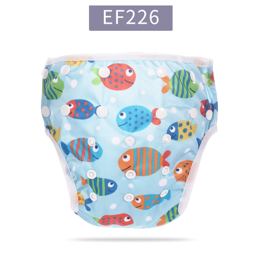 HappyFlute New Print Breathable Mesh Fabric Adjustable Pool Pant Swimming Pool Diaper Cover Reusable Washable Summer Baby c14