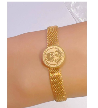 Padre Pio Stainless Gold  Bracelet High Quality Non Tarnish for Women's
