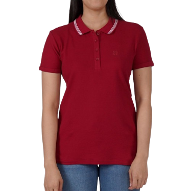 Bobson Japanese Ladies Basic Collared Shirt for Women Trendy Fashion Regular Fit 137454-U (Rumba Red