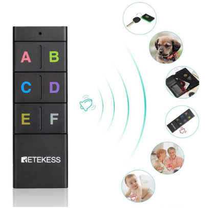 Retekess TH104 Wireless Finder RF Item Locator Tracker Support Remote Control 1 RF Transmitter And 6 Receivers