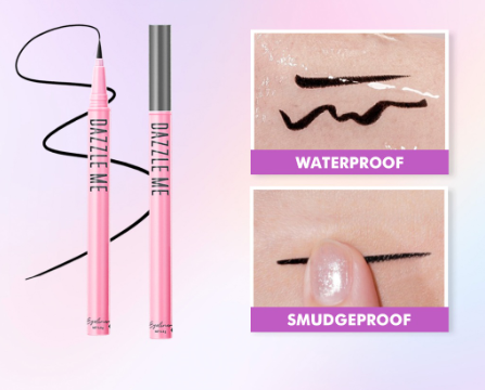 DAZZLE ME Hold On Ultra Slim Eyeliner Pen -Long Lasting Pigmented Smudge Proof Wing Eyeliner Eye Pen