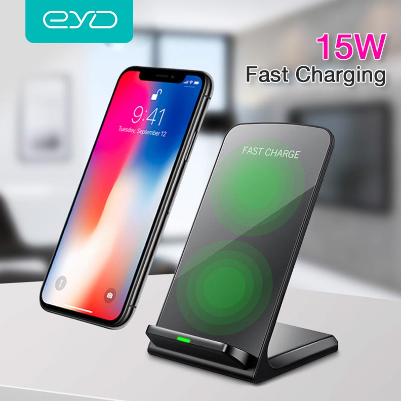 Q740 Universal 15W Qi Wireless Charger Stand 2 in 1 Fast Charging Phone Holder for iPhone 14 Samsung Xiaomi Huawei Oppo Vivo