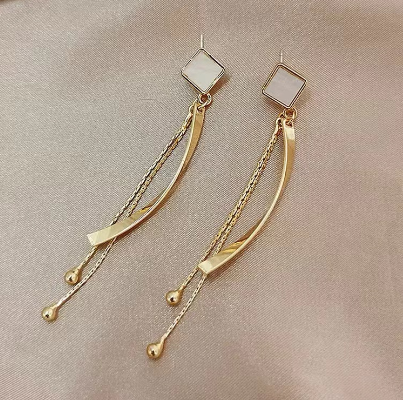 New Style Korean Geometric Metal Large Irregular Earrings good quality