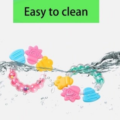 BCT baby silicone Hand Hold teether Toddler Safety Early Educational handbell jingle (RANDOM)