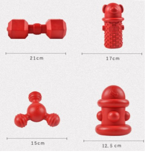 Premium Dog High Quality Non-Toxic TPR Chew Toy Red Series