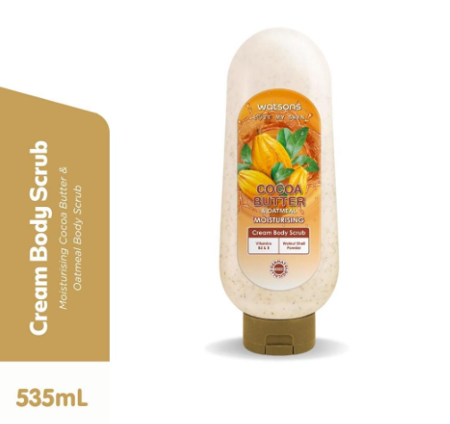 WATSONS LOVE MY SKIN Cocoa Butter & Oatmeal Moisturizing Cream Body Scrub 535ML