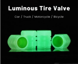 Luminous Valve Fluorescence Car Tire Valve Stem Covers Caps Dustproof Universal For Car Truck Motorcycle