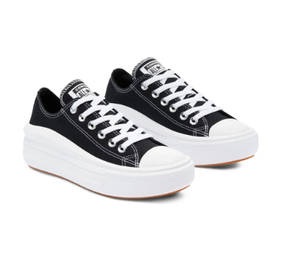 Converse Chuck Taylor All Star Move Canvas Platform Ox Women's Shoes Black/White 570256c