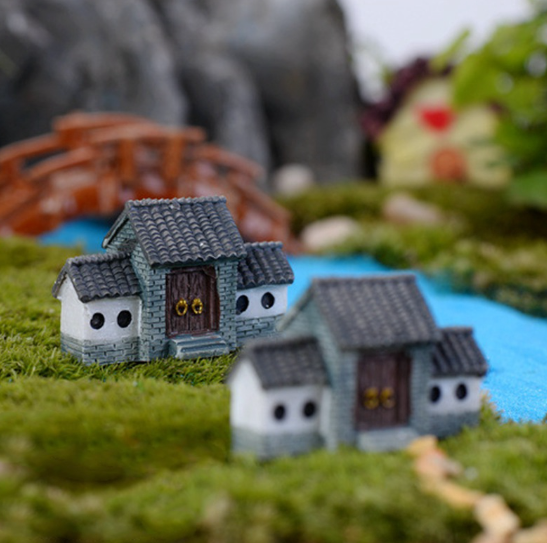 1Pcs Miniature Ancient City Gate Bonsai Garden Decoration