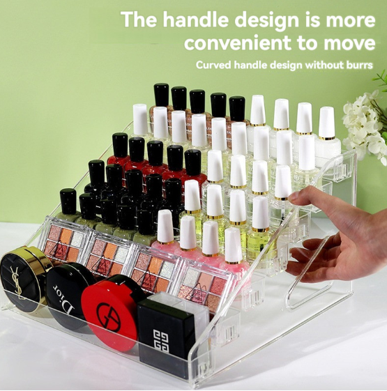 6/7 Layer Cosmetics Lipstick Organizer Transparent Acrylic Tiers Organizer Display Stand Shelf