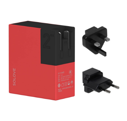 Solove Travel Charger with Plug W2 Power Bank with Charging Treasure 2in1