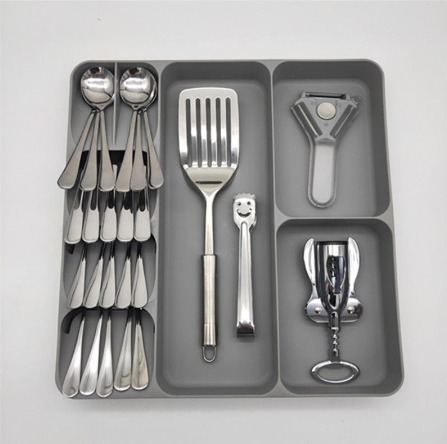 Drawer Cutlery Storage Rack Kitchen Drawer Tray Spoon Knife Fork Chopsticks Cutlery Separation