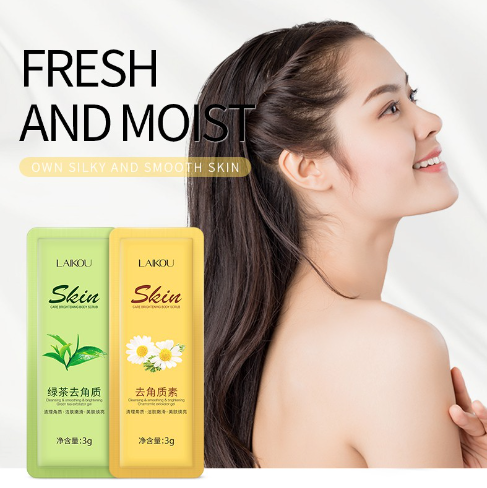 LAIKOU Chamomile Exfoliating Cream Matcha Exfoliator Face Body Leg Arm Cleansing Gel Remove Cutin Dead Skin Brightening