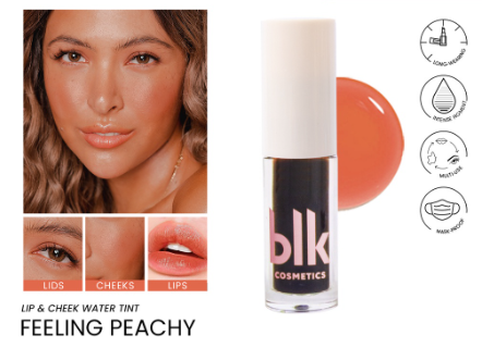 blk cosmetics fresh lip and cheek water tint feeling peachy