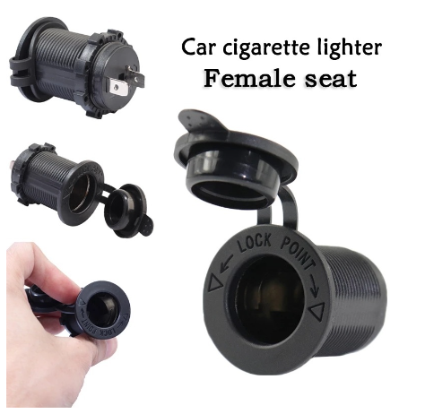 1PC Car Cigarette Lighter Female Seat Socket  Power Adapter with Waterproof Cover