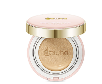 Dewha Perfect Glow CC Cushion Moisturizing Brightening Sunscreen for Face & Glass Skin