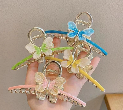 Metal Butterfly Hair Clamp Korean Style Big Size Clips Hair Clip for Girl Hair Accessories For Women