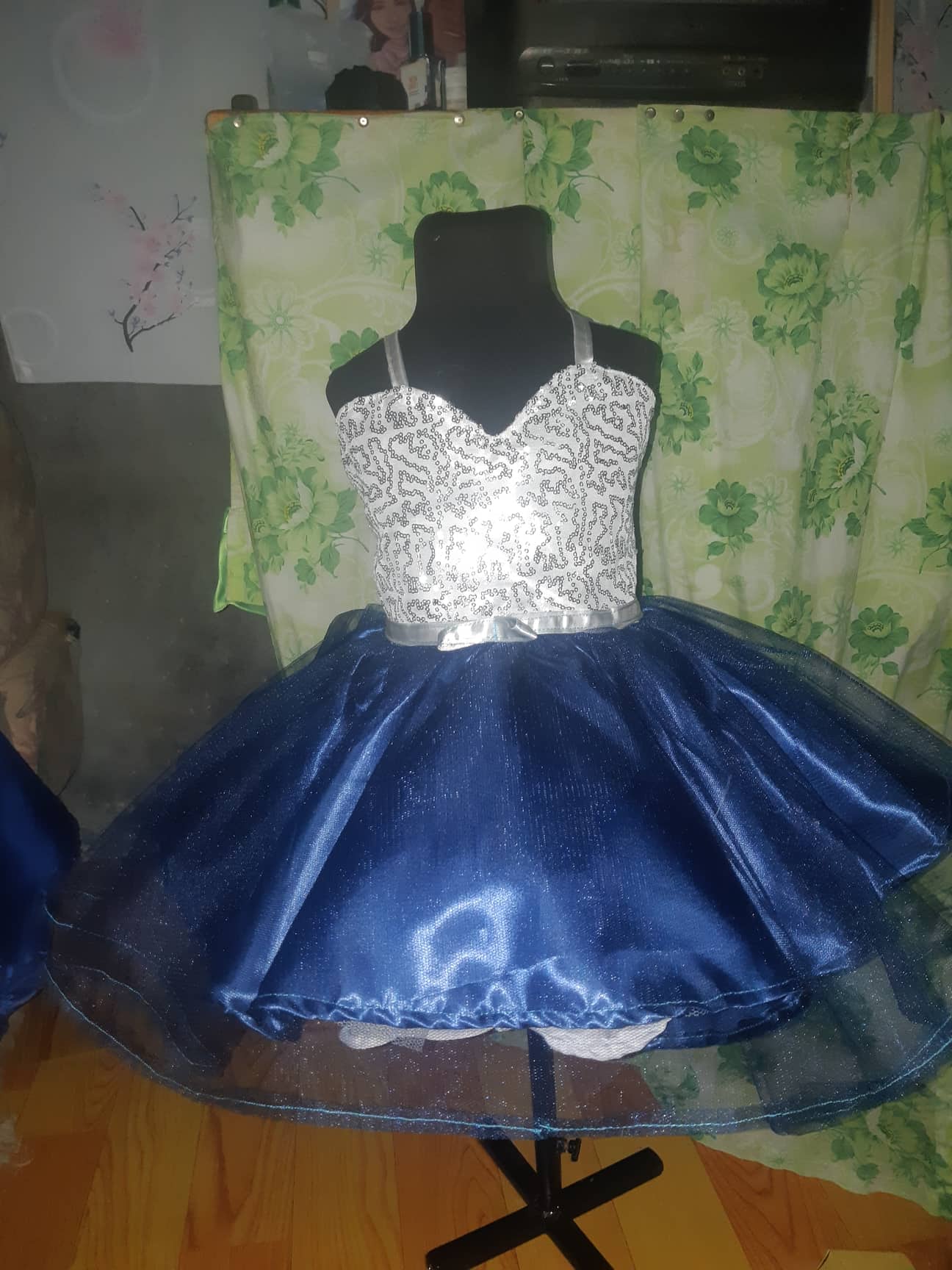 Kids Ballet Color White-Blue   Gown