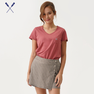 Regatta Essentials V Neck Pocket T-Shirt For Women Blush