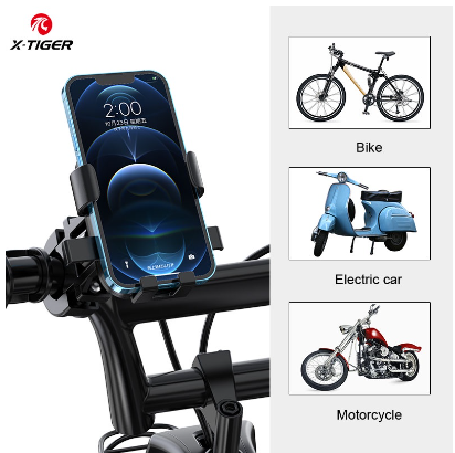 X-TIGER Motorcycle Mobile Phone Support ABS Material MTB Bicycle Phone Holder Electric Bike Phone Bracket Bicycle Accessories bike accessories