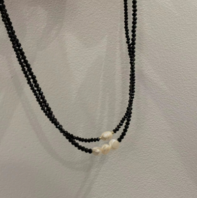 Fashion crystal necklace pearl choker for women