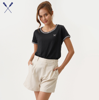 Regatta Essentials T-Shirt With Tipping For Women Black