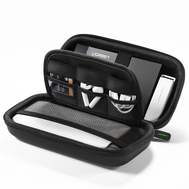 UGREEN Hard Disk Drive Case for 2.5 inch External Hard Drive Portable HDD SSD Box for Power Bank Storage Case Travel Bag