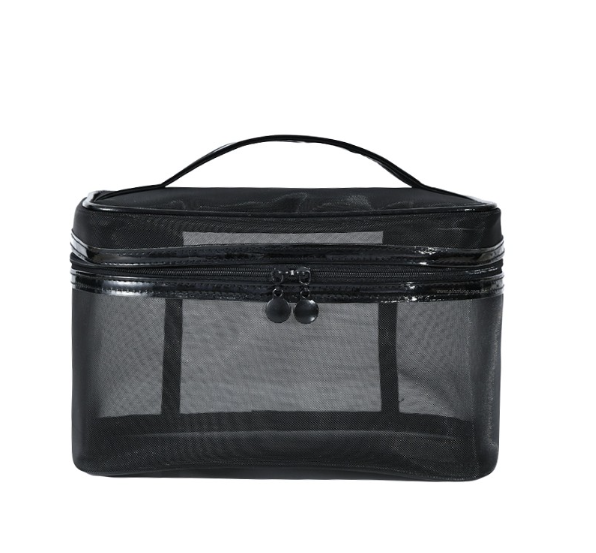 Gladking Portable Rectangle Mesh Makeup Bag